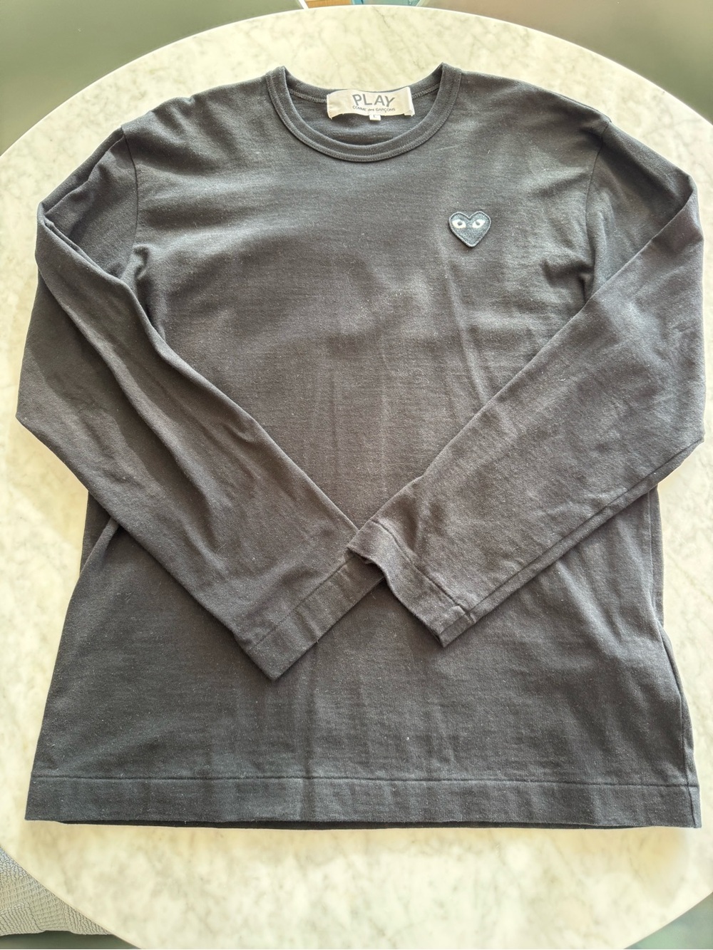 Comme des GarΓ§ons PLAY Black Long-Sleeve Tee